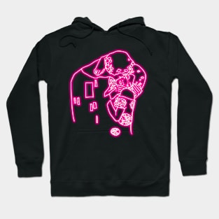 KLIMT - The Kiss (pink neon) Hoodie